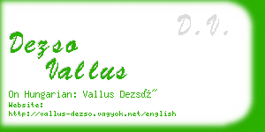 dezso vallus business card